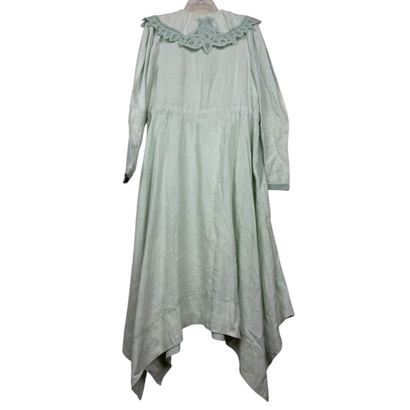 Ulla Johnson 2022 Fiona Linen Collar Cottage Handkerchief Dress - Picture 5 of 11